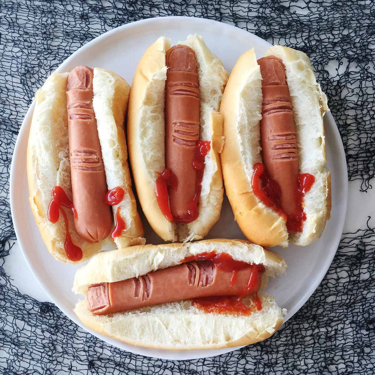 Halloween Hot Dogs
 Halloween Hot Dog Fingers A Pretty Life In The Suburbs