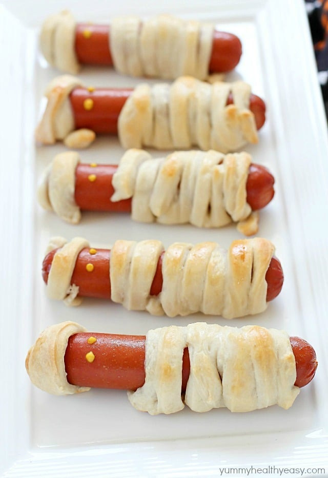 Halloween Hot Dogs
 Hot Dog Mummies Yummy Healthy Easy