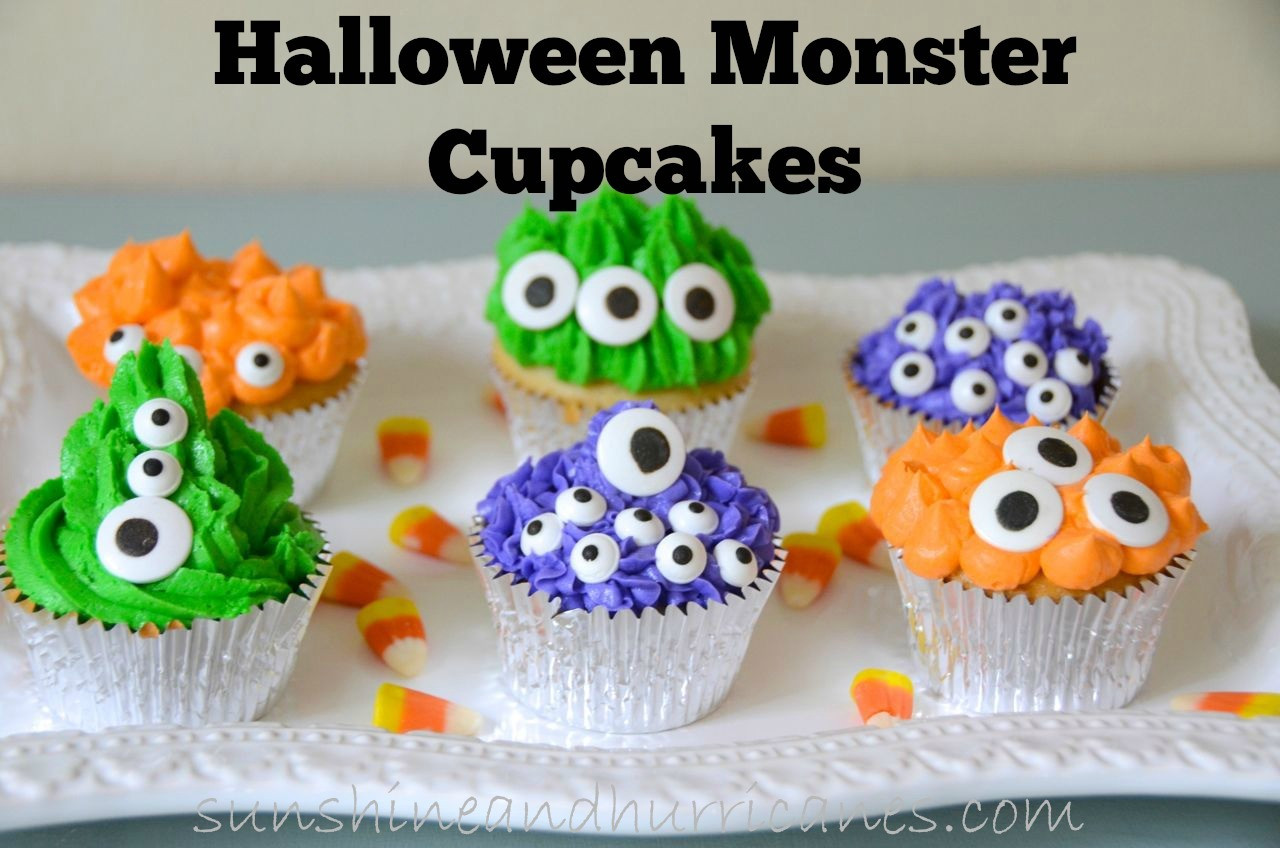 Halloween Monster Cupcakes
 Halloween Monster Cupcakes Sunshine and Hurricanes
