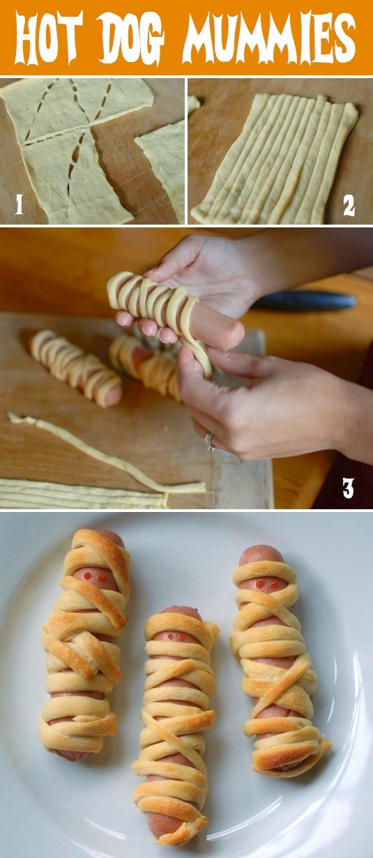 Halloween Mummy Hot Dogs
 Hot Dog Mummies s and for
