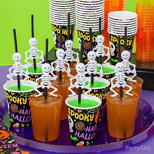 Halloween Party Drinks For Kids
 Kid Friendly Skeleton Straws Drink Idea Kid Friendly