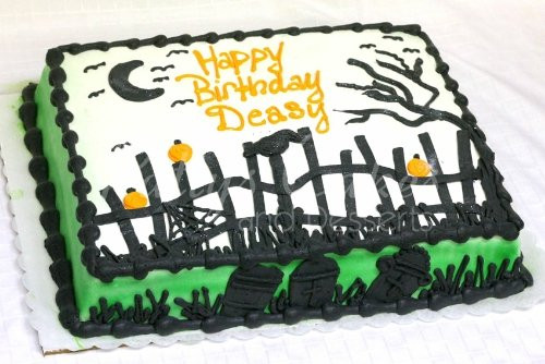 Halloween Sheet Cake
 Halloween Themed Birthday Cakes