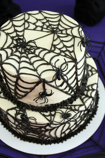 Halloween Spider Cakes
 Love and Confections Black Velvet Spider Cake
