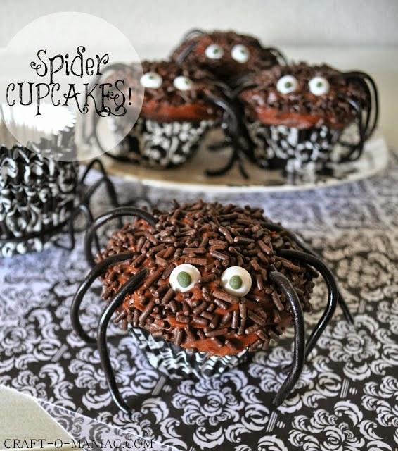 Halloween Spider Cupcakes
 25 Halloween Party Treats