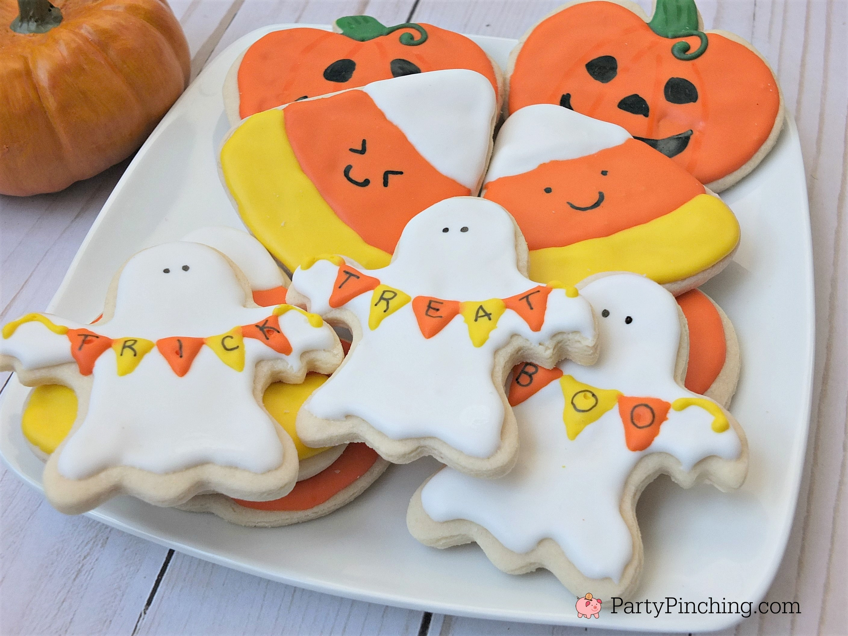 Halloween Sugar Cookies
 Halloween sugar cookies decorated ghost banner cookies