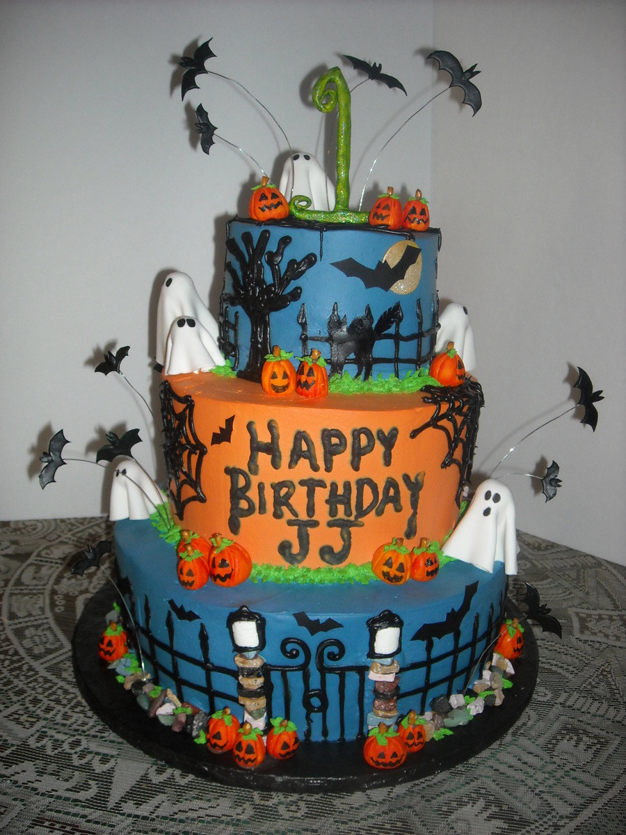 Halloween Themed Birthday Cakes
 Halloween Themed 1St Birthday Cake CakeCentral