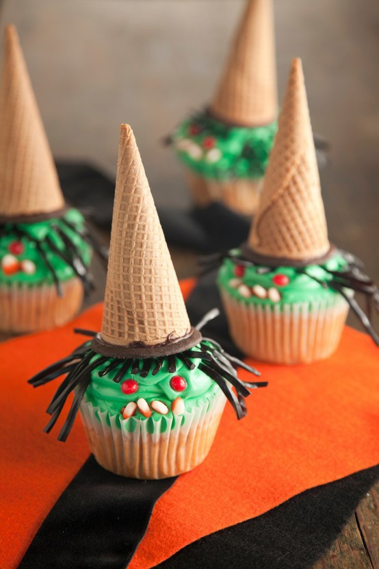 Halloween Witch Cupcakes
 one pretty SPOOKY pin Witch cupcakes