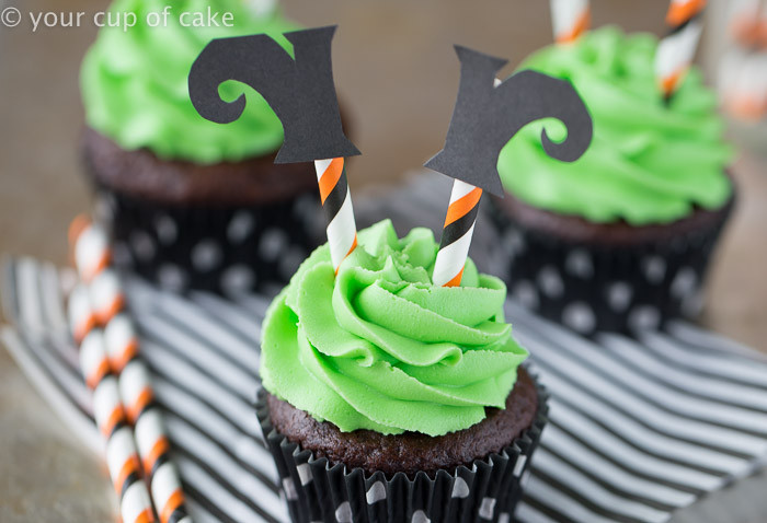 Halloween Witch Cupcakes
 Wicked Witch Cupcakes Your Cup of Cake