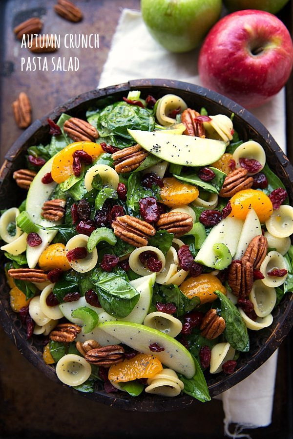 Healthy Fall Salads
 Autumn Crunch Pasta Salad Chelsea s Messy Apron