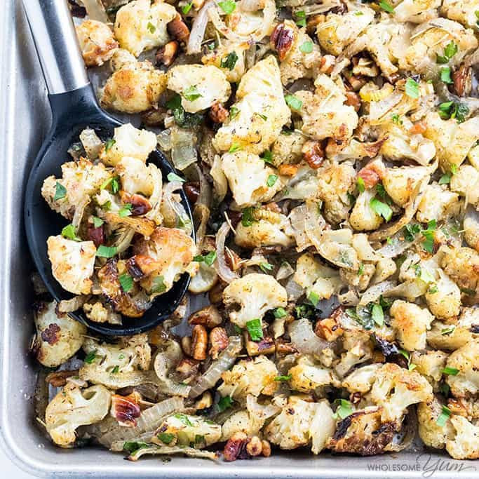 Healthy Stuffing Recipes For Thanksgiving
 Low Carb Paleo Cauliflower Stuffing Recipe for Thanksgiving
