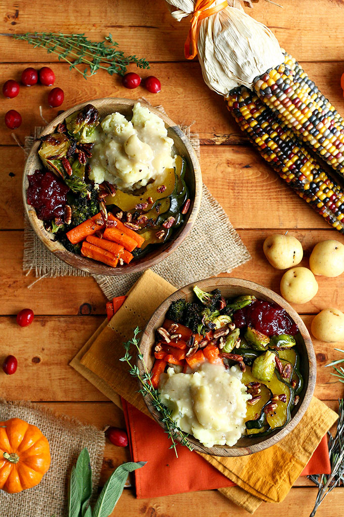Healthy Thanksgiving Dinner
 Roasted Vegan Thanksgiving Bowl I LOVE VEGAN