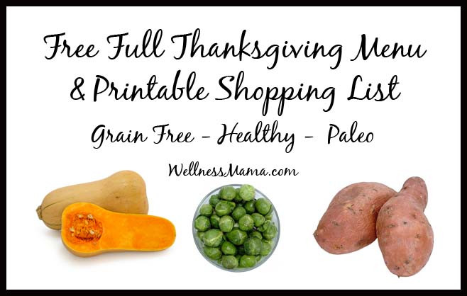 Healthy Thanksgiving Menu
 Healthy Thanksgiving Menu & Shopping List