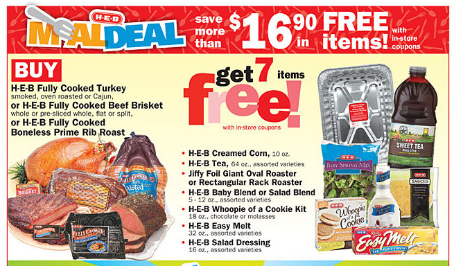 Heb Thanksgiving Dinner 2019
 Melissa s Coupon Bargains H E B Turkey Meal Deal Get
