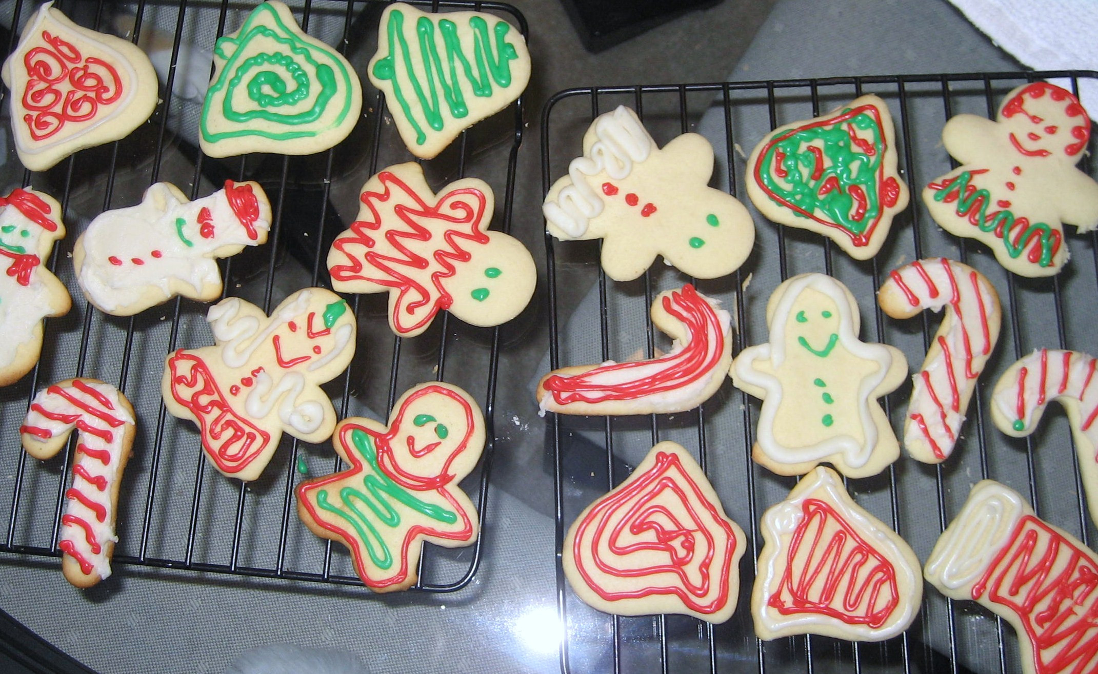 History Of Christmas Cookies
 File Snowmen bells and candy cane sugar cookies