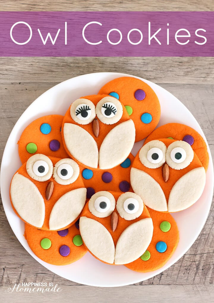 Homemade Halloween Cookies
 Halloween Baking Owl Cookies Happiness is Homemade
