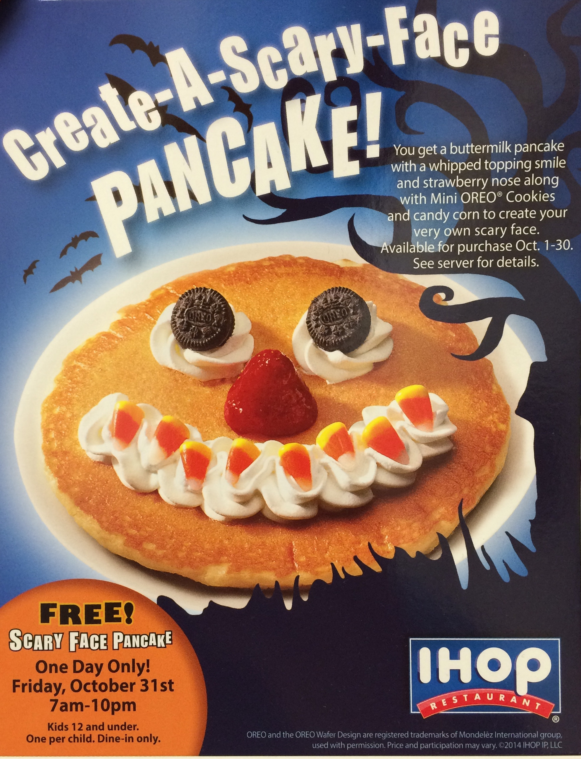 Ihop Free Pancakes Halloween
 Halloween Restaurant Deals Check out these Free & Cheap