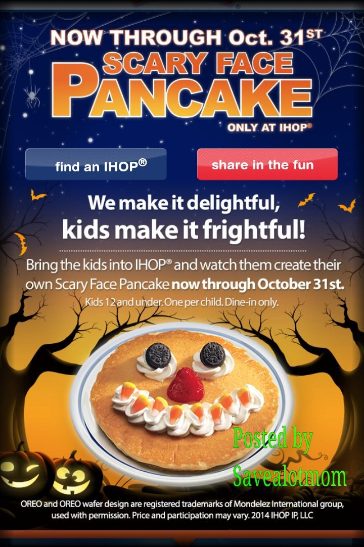 Ihop Free Pancakes Halloween
 FREE Pancakes from IHop for Halloween