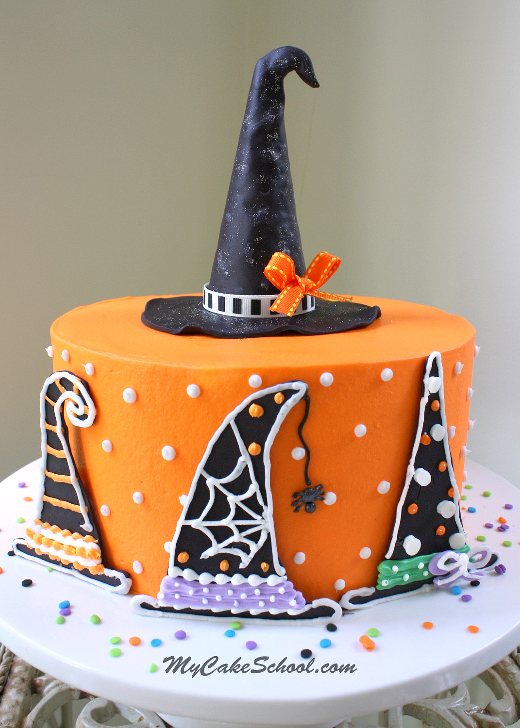 Images Of Halloween Cakes
 Witch Hats A Halloween Cake Decorating Tutorial