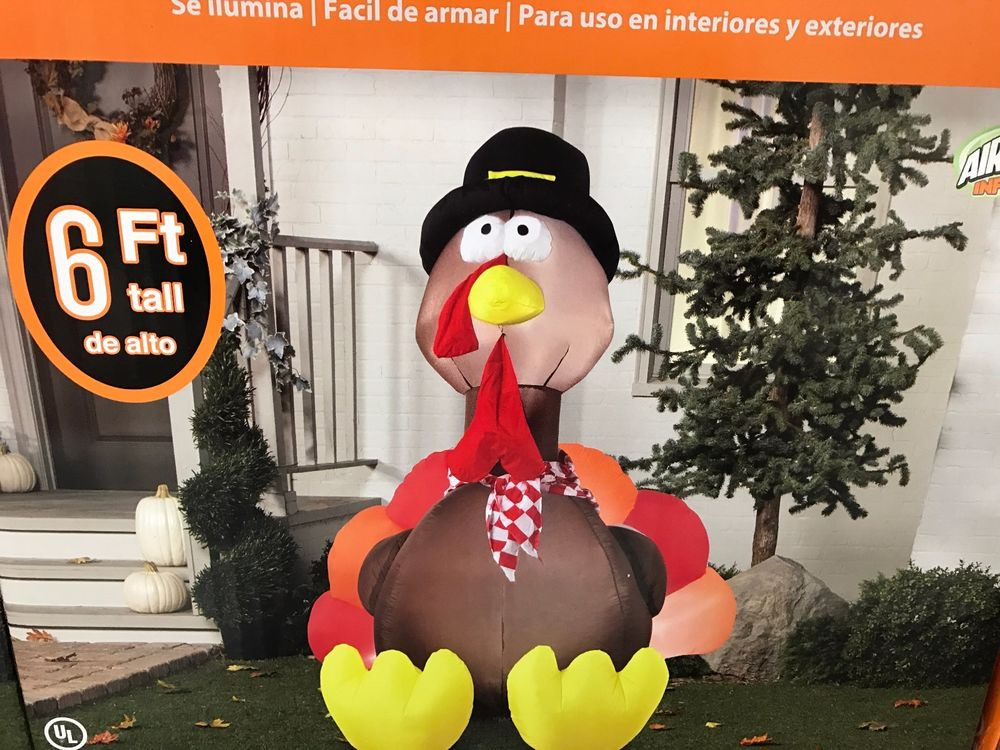Inflatable Thanksgiving Turkey
 Gemmy Airblown Inflatable Turkey 6 FT Thanksgiving Pilgrim
