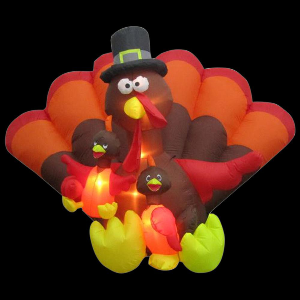 Inflatable Thanksgiving Turkey
 Gemmy 8 5 ft Inflatable Turkey Family Scene The
