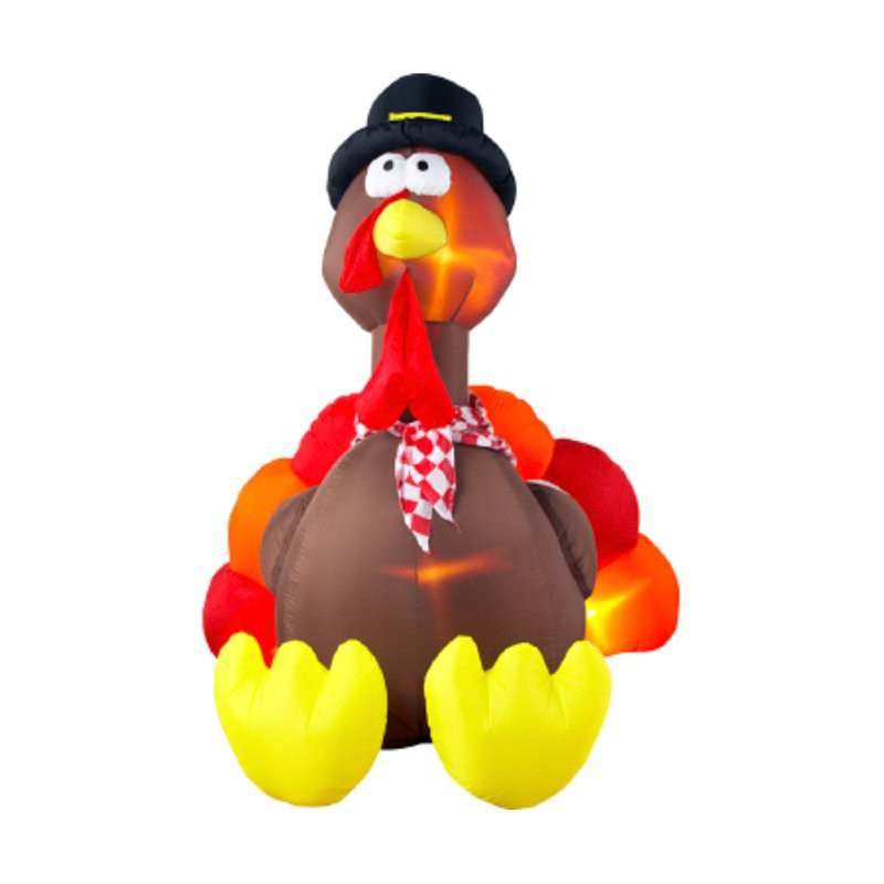 Inflatable Thanksgiving Turkey
 Gemmy Airblown Sitting Turkey Inflatable Fall Outdoor