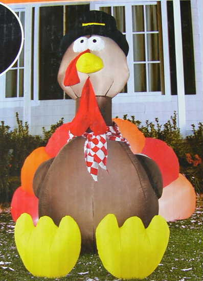 Inflatable Thanksgiving Turkey
 Gemmy Thanksgiving Airblown Inflatable TURKEY with Pilgrim