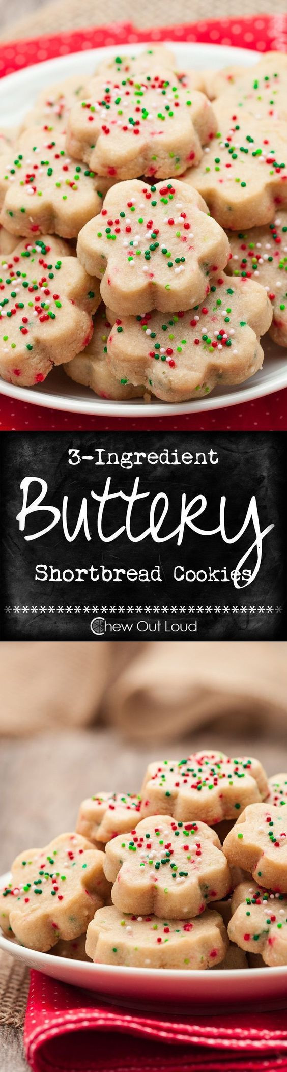 Ingredients For Christmas Cookies
 3 Ingre nt Buttery Shortbread Cookies