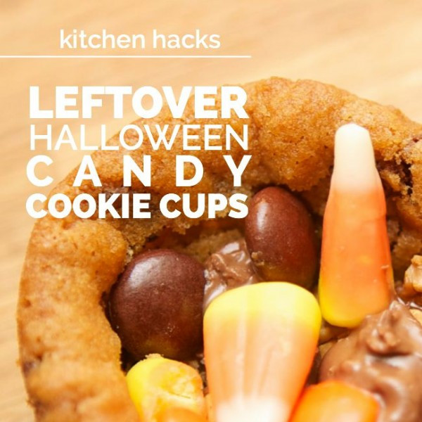 Leftover Halloween Candy Cookies
 Leftover Halloween Candy Cookie Cups