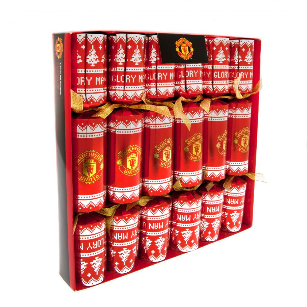 Luxury Christmas Crackers
 ficial Manchester United F C 6pk Luxury Christmas