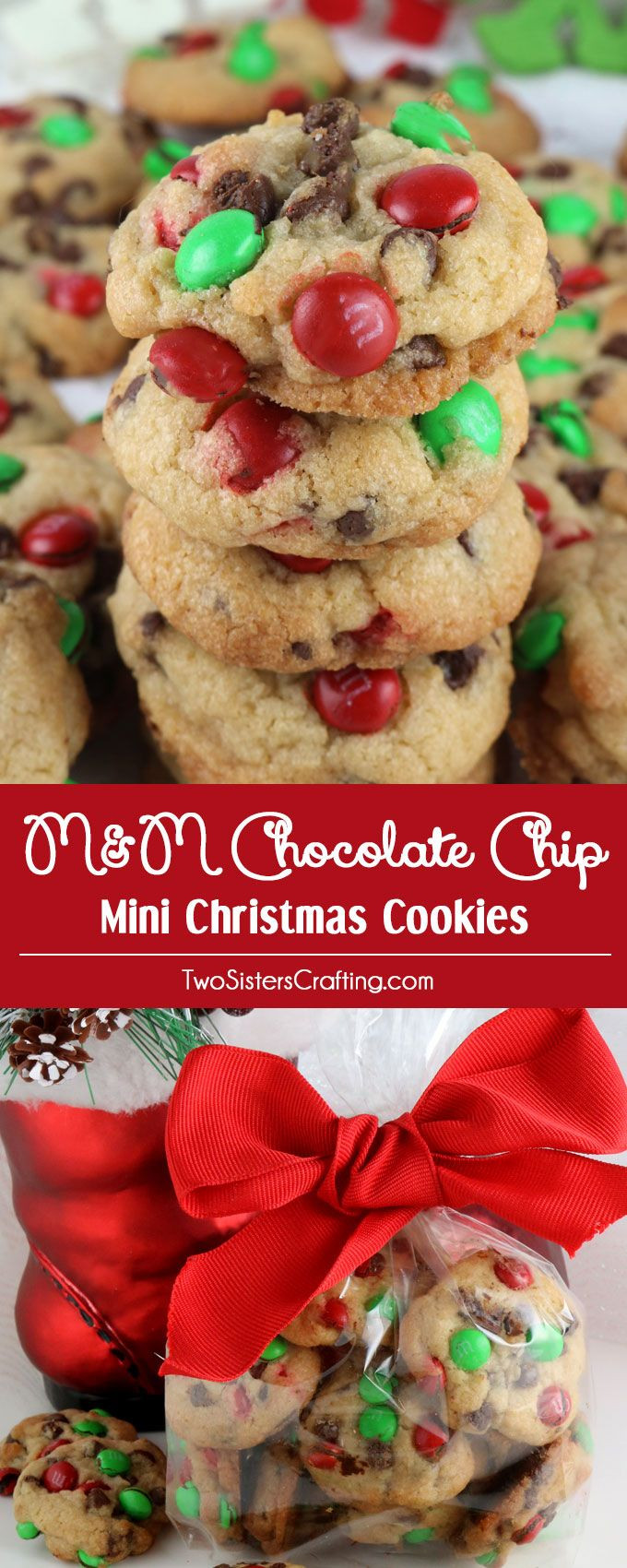 M&amp;M Christmas Cookies
 Christmas M&M Mini Cookies Recipe