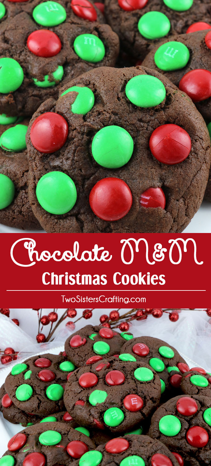 M&amp;M Christmas Cookies Recipe
 Chocolate M&M Christmas Cookies Two Sisters