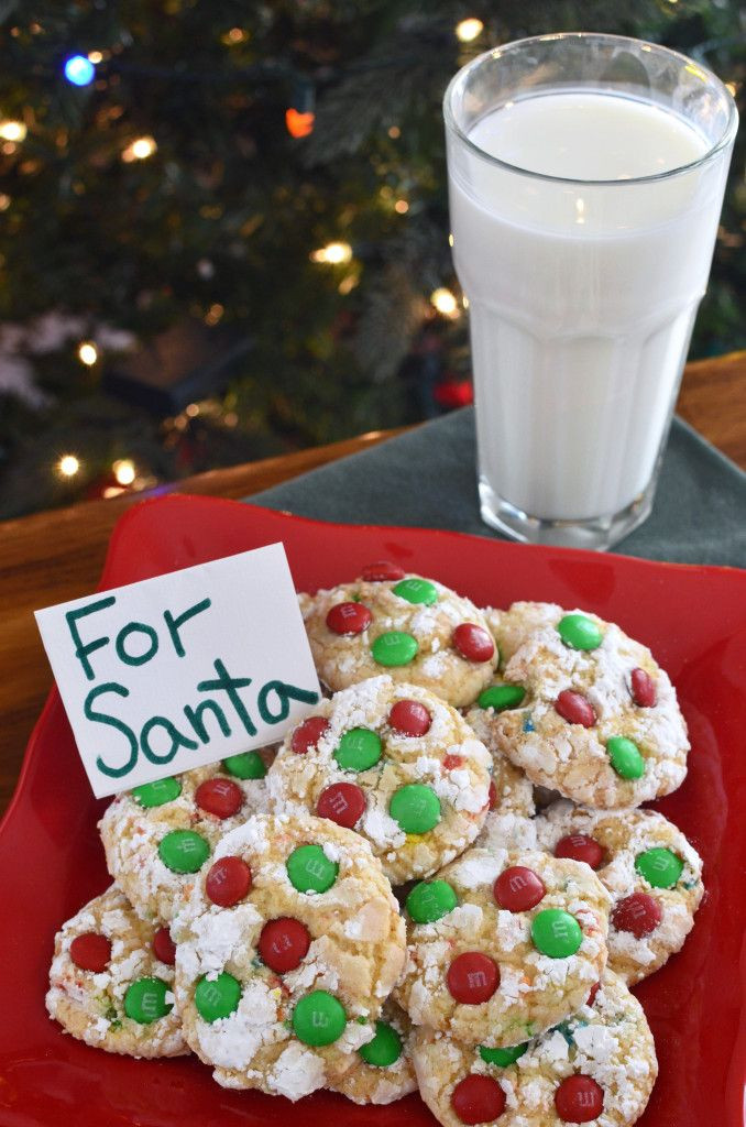 M&amp;M Christmas Cookies
 Snowflake cookies with M&M S Santa s favorite