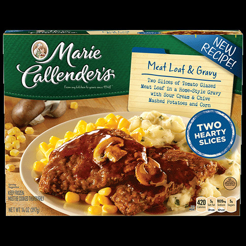 Marie Calendars Thanksgiving Dinner
 Meat Loaf & Gravy