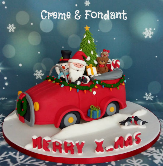 Merry Christmas Cakes
 Merry Christmas cake cake by Creme & Fondant CakesDecor