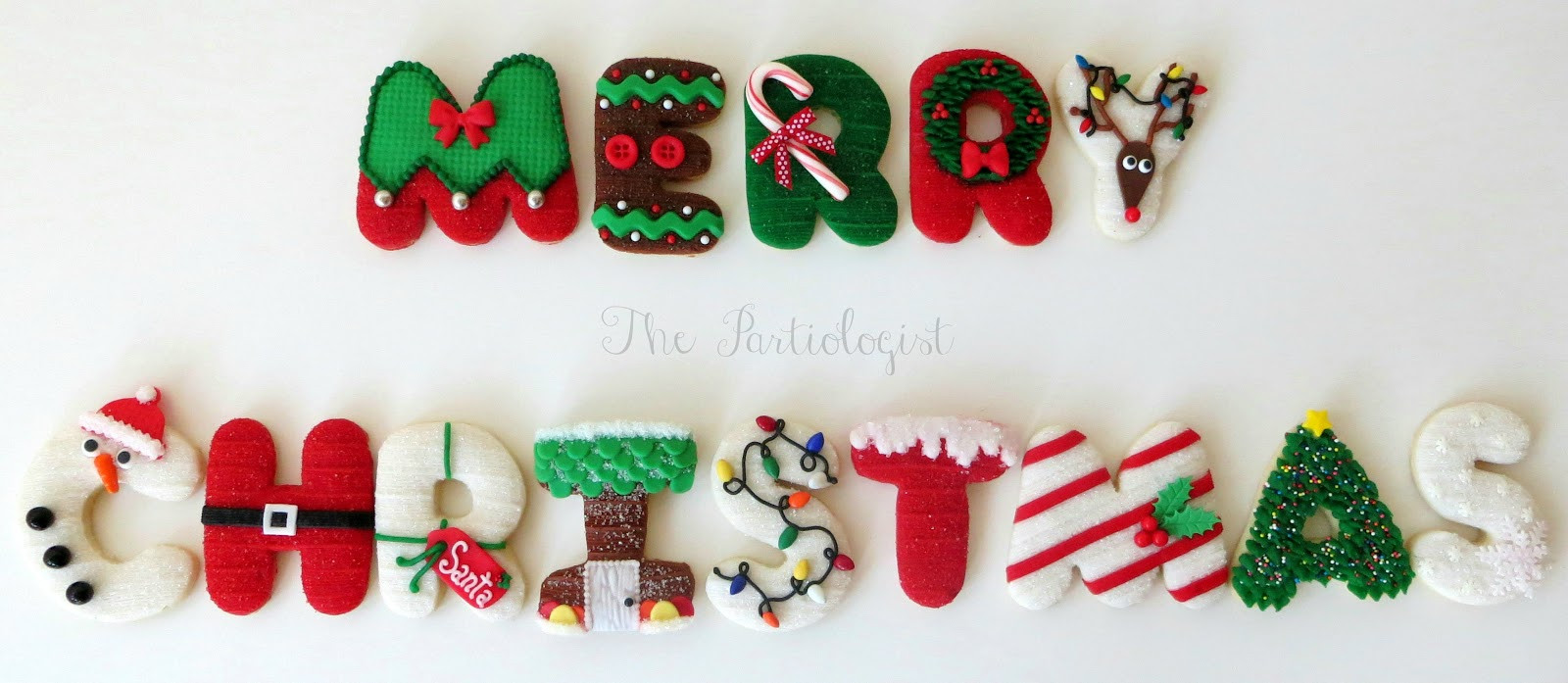 Merry Christmas Cookies
 The Partiologist Christmas Cookies