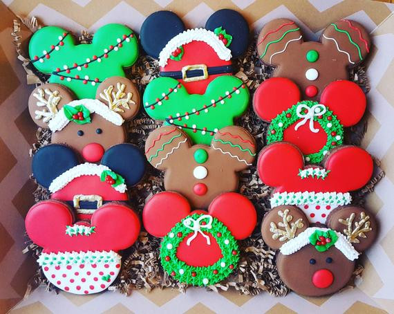 Mickey Christmas Cookies
 Disney Inspired Christmas Cookies Christmas cookies mouse