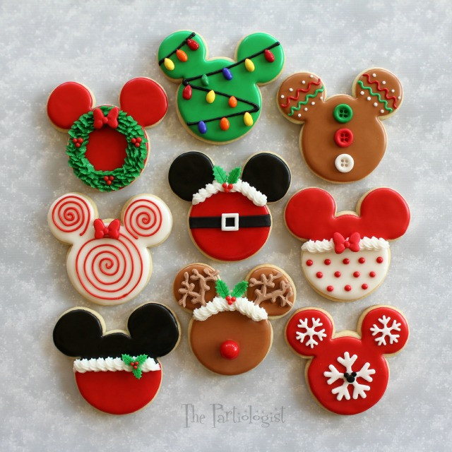 Mickey Christmas Cookies
 After the Disney themed Christmas sugar cookies were
