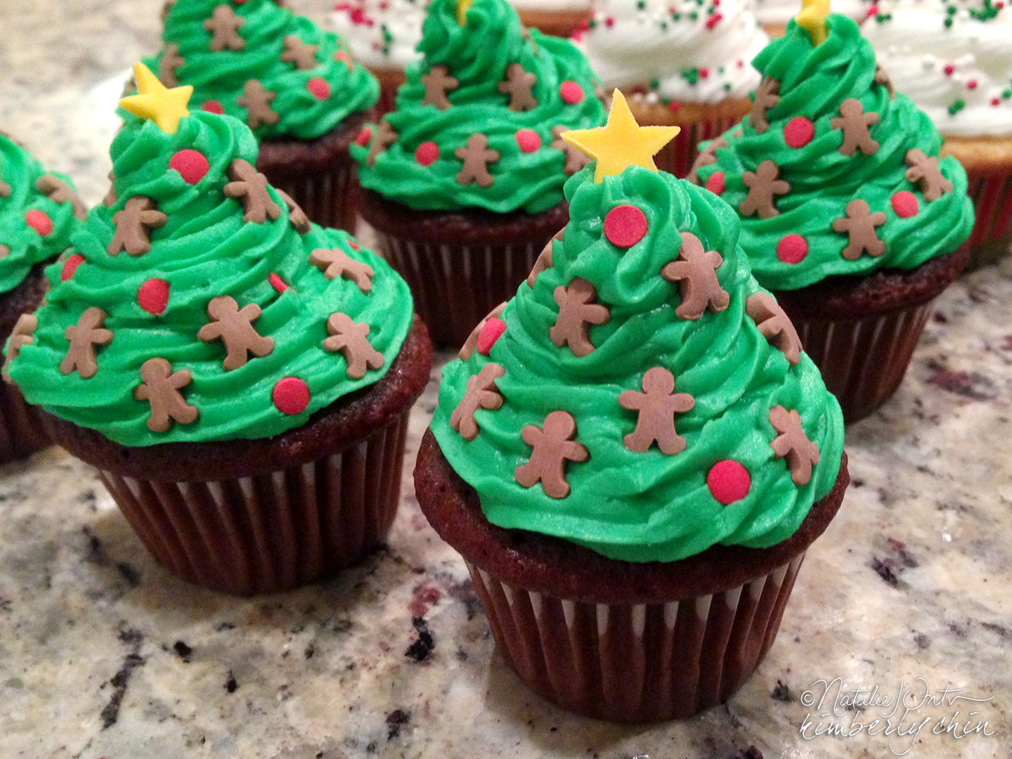 Mini Christmas Cup Cakes
 Mini Christmas Cupcakes by Kim and Nat