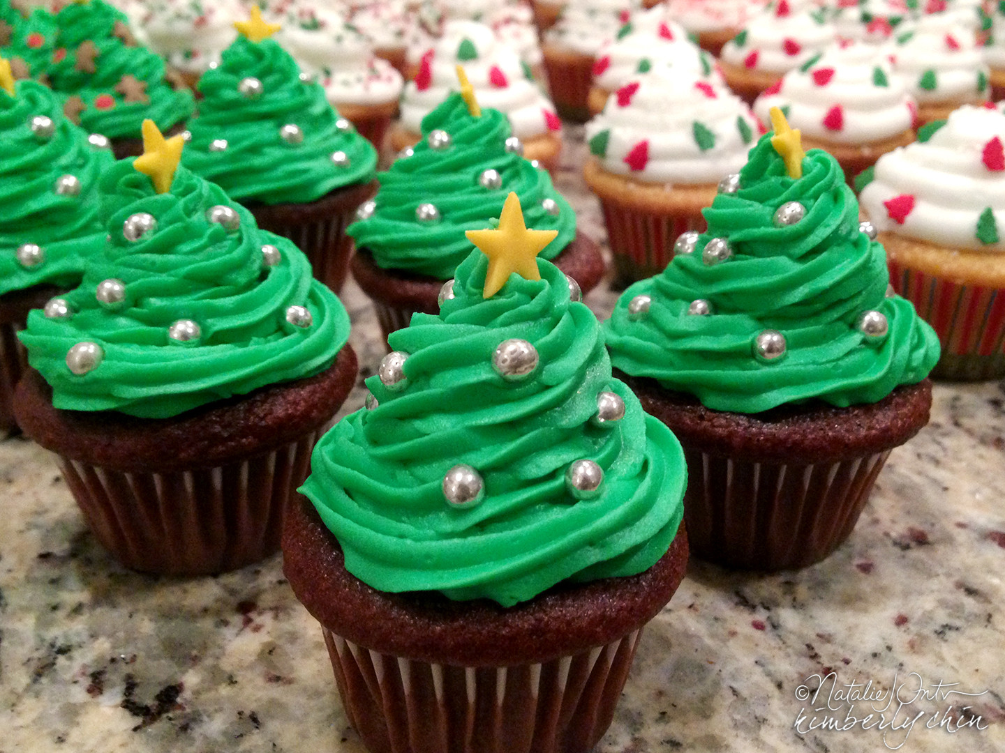 Mini Christmas Cup Cakes
 Mini Christmas Cupcakes by Kim and Nat