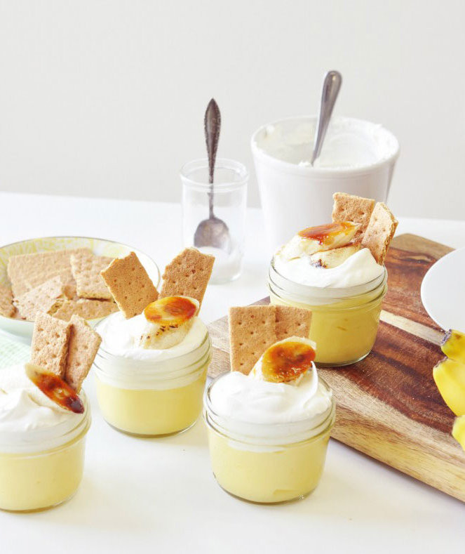 Mini Thanksgiving Desserts
 Caramelized Banana Cream Pie Parfaits