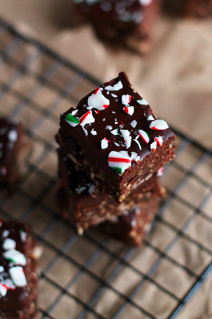 No Bake Christmas Candy
 No Bake Candy Cane Mint Brownies I LOVE VEGAN