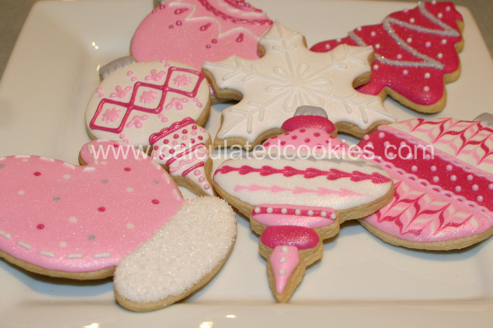 Order Christmas Cookies
 Pink and Gray Christmas Cookies Calculated