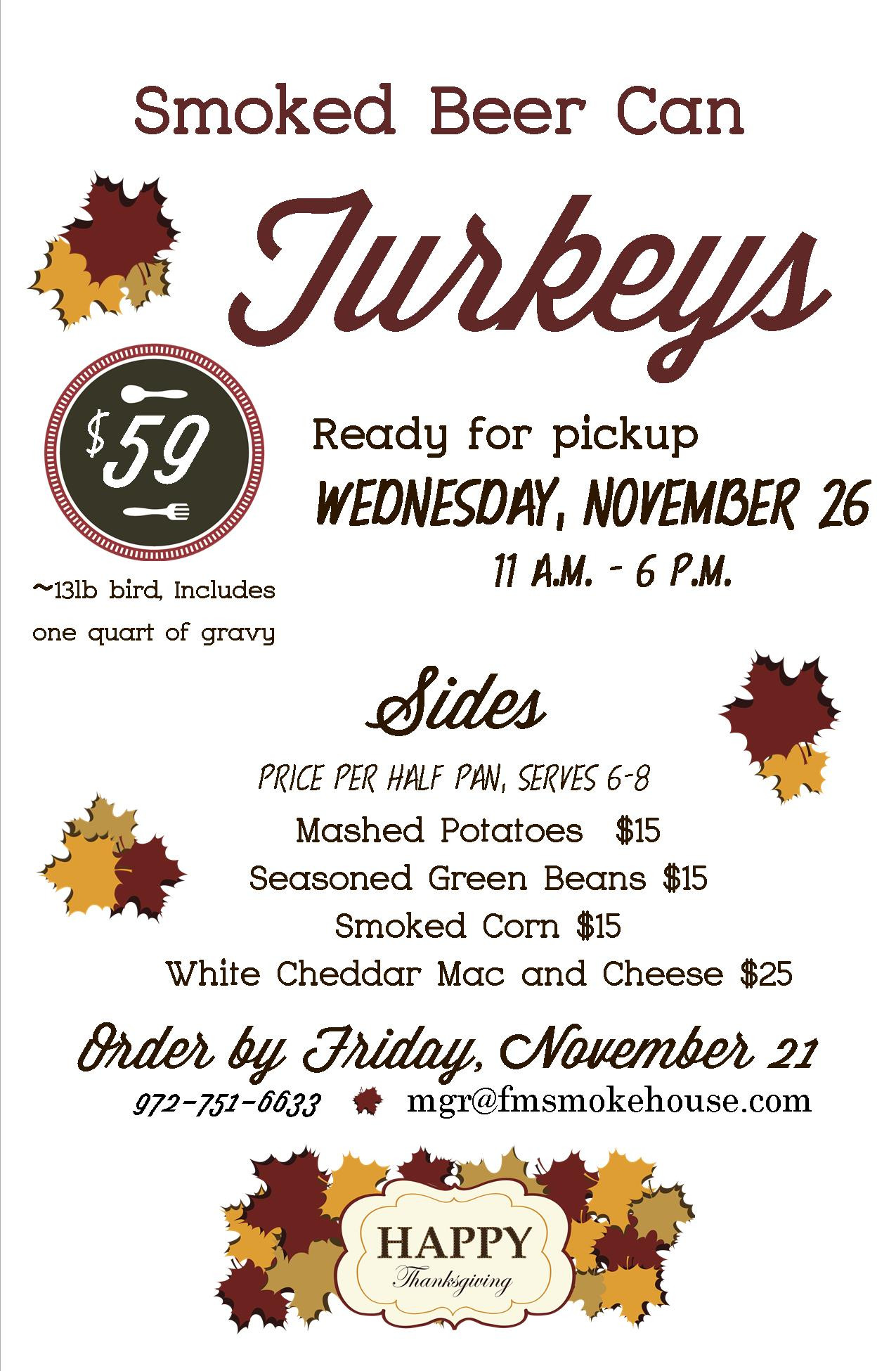 Order Fresh Turkey For Thanksgiving
 2014 Thanksgiving Guide Where to Pre Order Meals and Dine