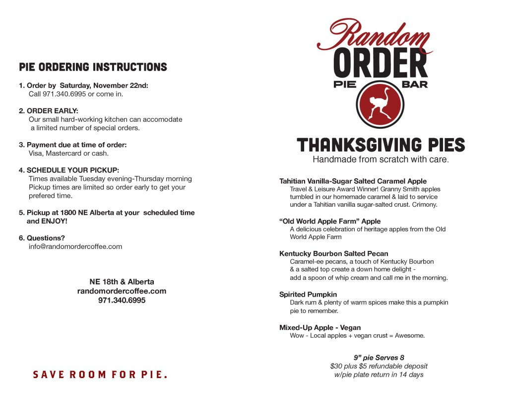 Order Pies For Thanksgiving
 Special Order Thanksgiving Pie