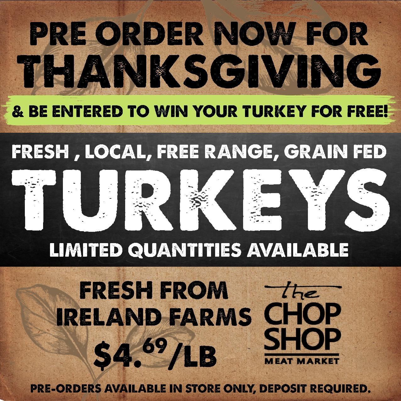 Order Turkey For Thanksgiving
 Pre order your Thanksgiving Turkey now