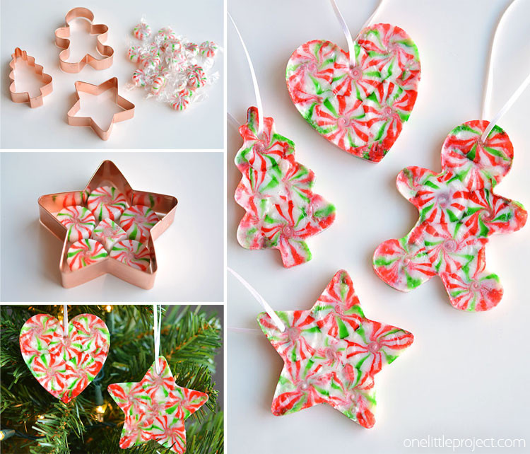 Peppermint Candy Christmas Decorations
 Melted Peppermint Candy Ornaments