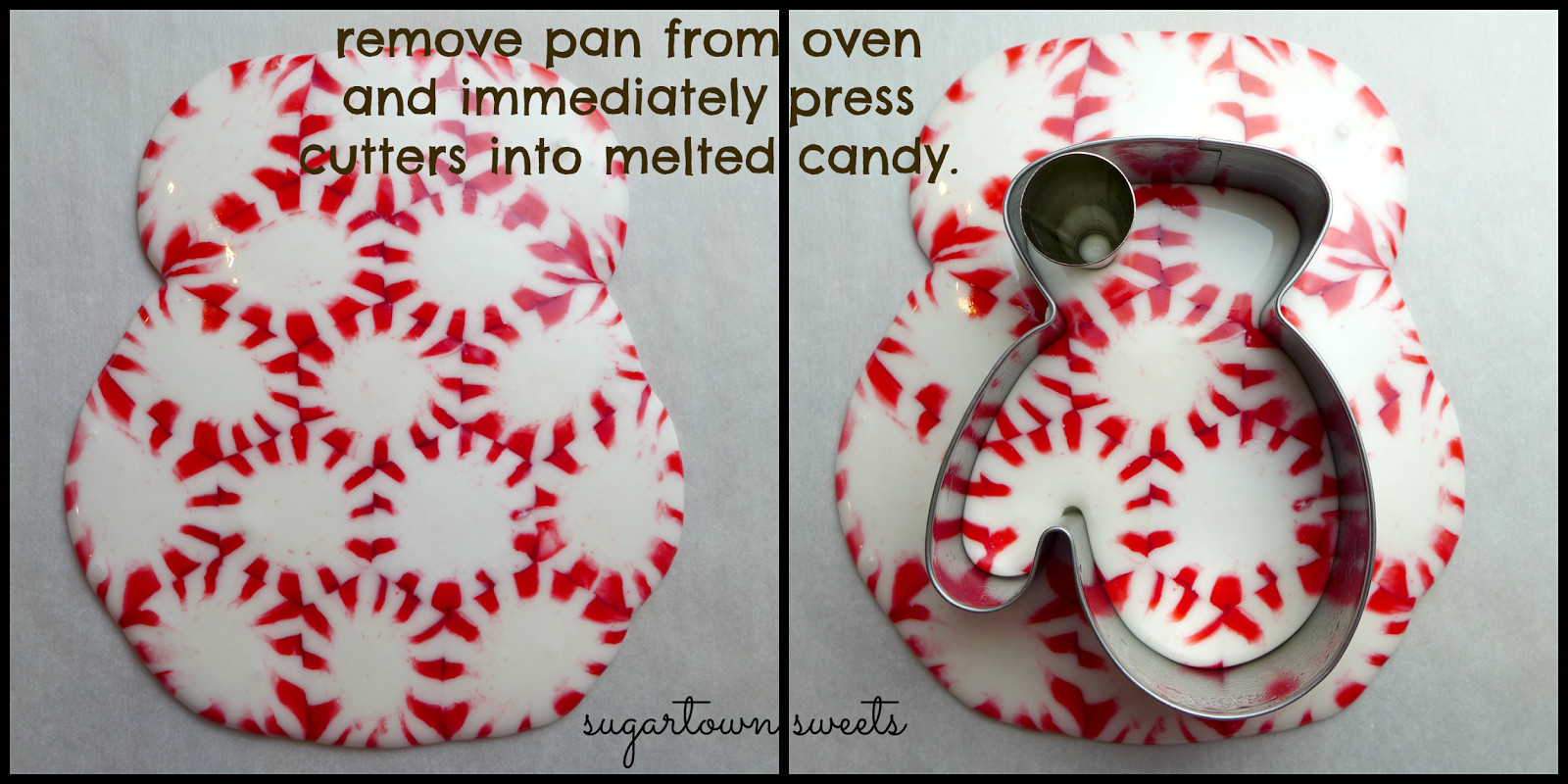 Peppermint Candy Christmas Decorations
 Sugartown Sweets Melted Peppermint Ornaments Mittens