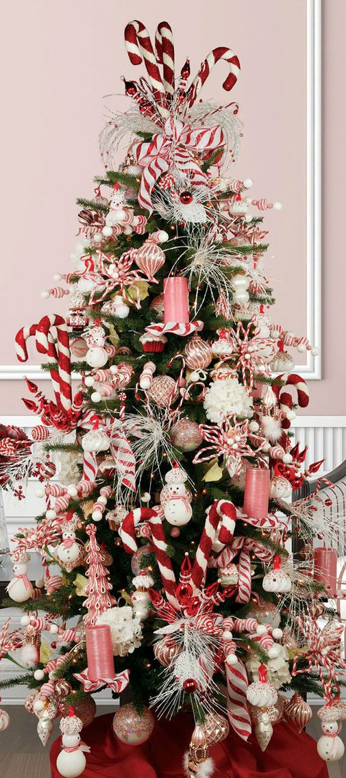 Peppermint Candy Christmas Tree
 18 DIY Candy Cane Christmas Tree Ideas