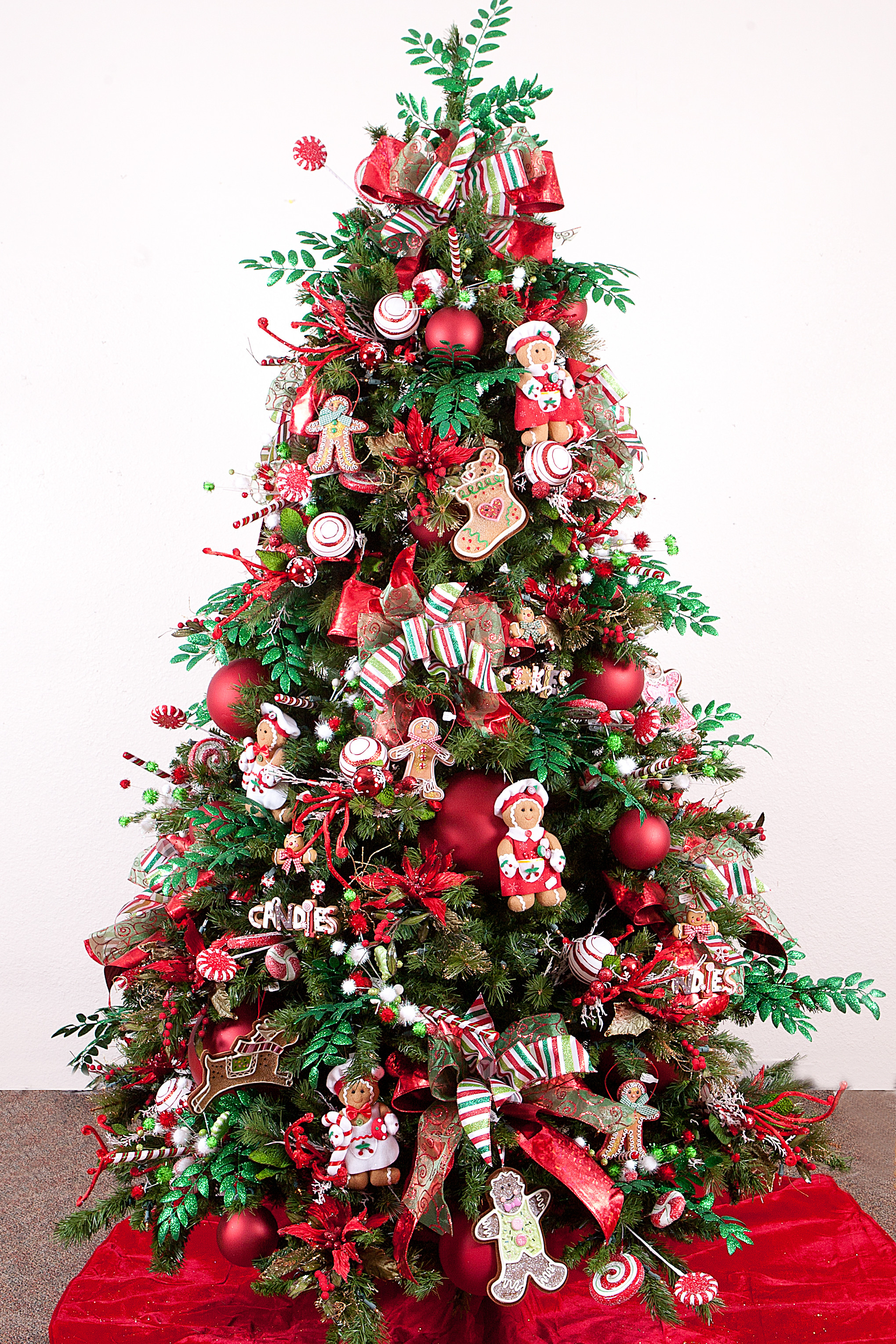 Peppermint Candy Christmas Tree
 bows