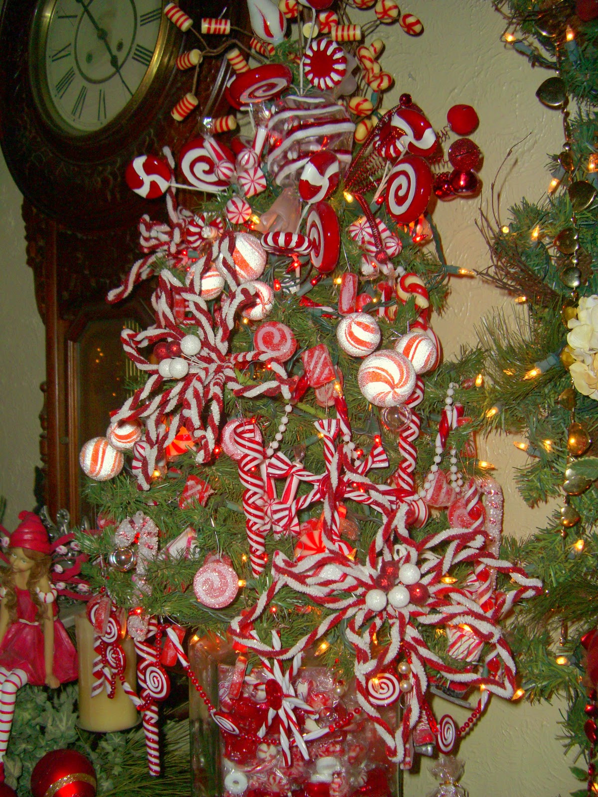 Peppermint Candy Christmas Tree
 House full of Christmas trees